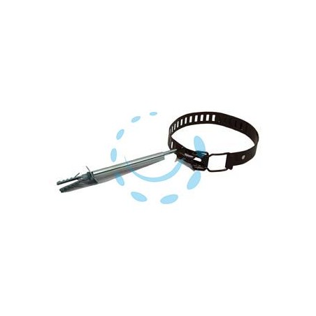 COLLARE PER TUBO STUFE SMALTATO MARRONE - ø cm.10/15 regolabile con tassello ø mm.8x40