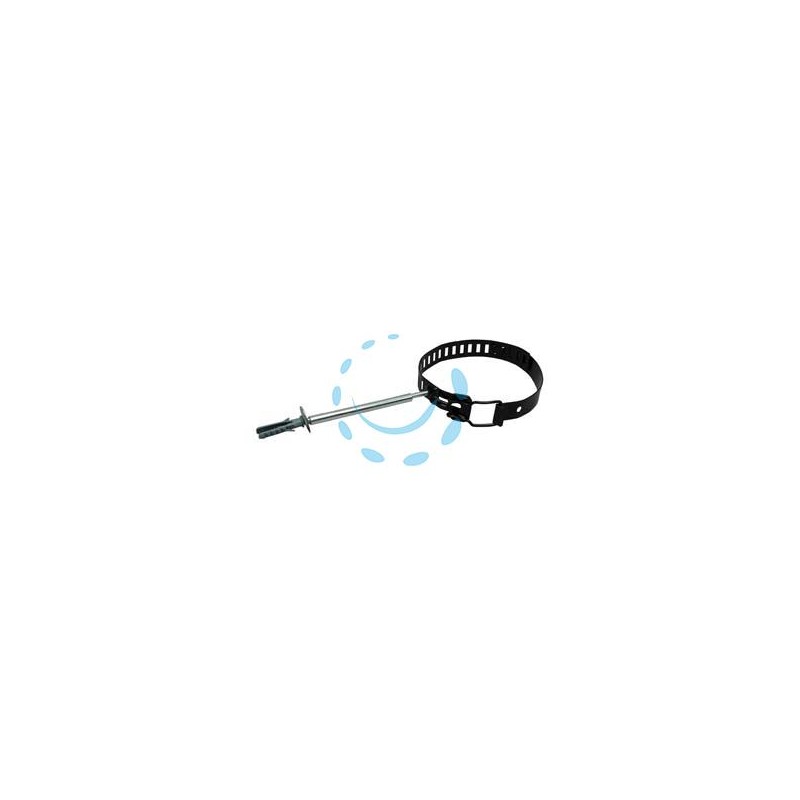 COLLARE PER TUBO STUFE SMALTATO NERO - ø cm.10/15 regolabile con tassello ø mm.8x40
