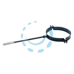 COLLARE PER TUBO STUFE STUFE A PELLET PLUS NERO OPACO - ø cm.8 