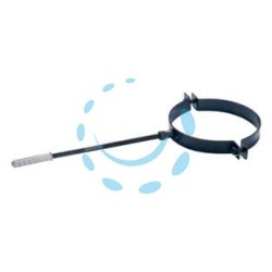 COLLARE PER TUBO STUFE STUFE A PELLET PLUS NERO OPACO - ø cm.10