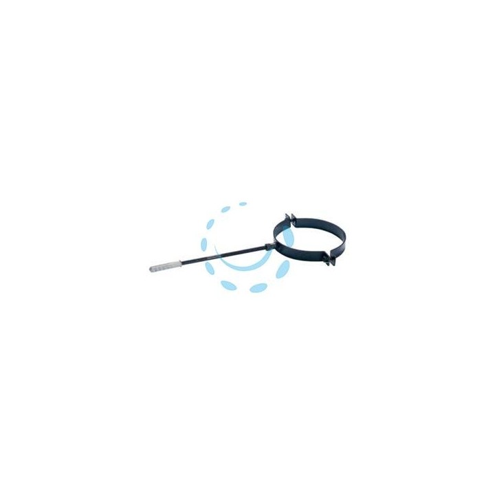 COLLARE PER TUBO STUFE STUFE A PELLET PLUS NERO OPACO - ø cm.10