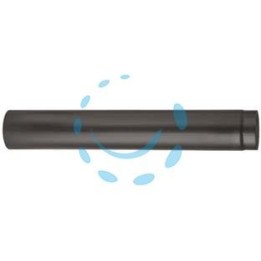 TUBO PORCELLANATO PER STUFE A LEGNA NERO OPACO "ALA SMALTO TOP" - ø mm.130x250h.