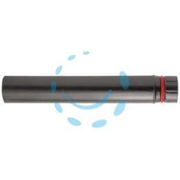 TUBO PORCELLANATO PER STUFE A PELLET NERO OPACO "ALA PELLET ECO" - ø mm.80x500h.