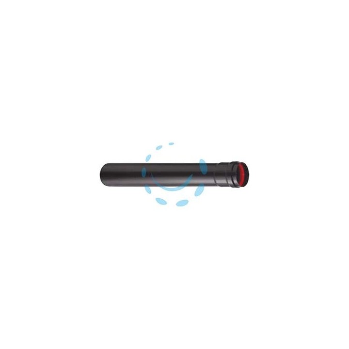 TUBO PER STUFE A PELLET NERO OPACO "ALA PELLET AETERNUM" - ø mm.100x250h.