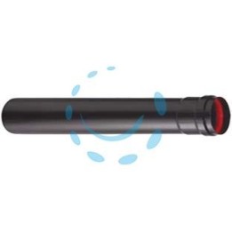 TUBO PER STUFE A PELLET NERO OPACO "ALA PELLET AETERNUM" - ø mm.100x500h.