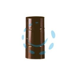 TUBO PORCELLANATO CON FORO PER SERRANDA MARRONE LUCIDO - ø cm.12x25 