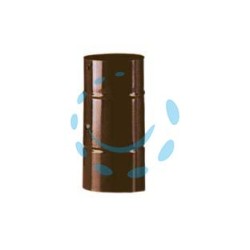 TUBO PORCELLANATO CON FORO PER SERRANDA MARRONE LUCIDO - ø cm.12x25 