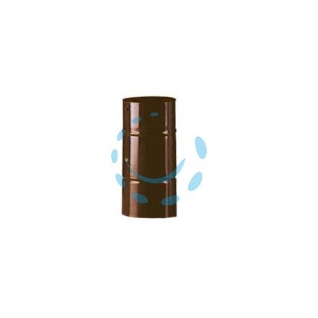 TUBO PORCELLANATO CON FORO PER SERRANDA MARRONE LUCIDO - ø cm.12x25 