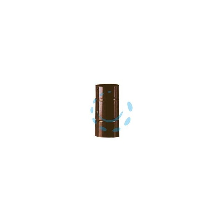 TUBO PORCELLANATO CON FORO PER SERRANDA MARRONE LUCIDO - ø cm.12x25 