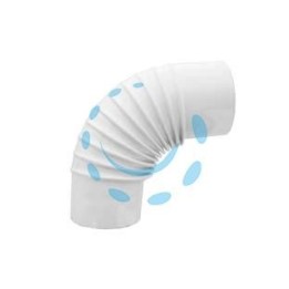 GOMITO A 90° PORCELLANATO PER STUFE A LEGNA BIANCO LUCIDO - ø cm.14