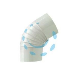 GOMITO 45° PORCELLANATO PER STUFE A LEGNA BIANCO LUCIDO - ø cm.12