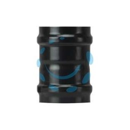 RACCORDO F/F PER STUFE A PELLET NERO OPACO PESANTE MM.1,2 - ø cm.8 F/F