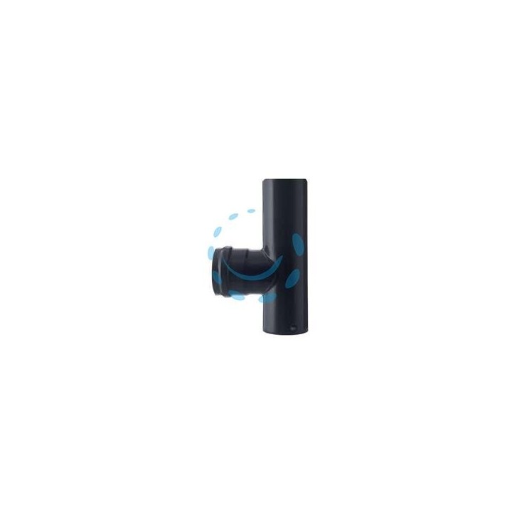 RACCORDO A "T" M/F PER STUFE A PELLET NERO OPACO PESANTE MM.1,2 - ø cm.10