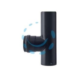 RACCORDO A "T" M/F PER STUFE A PELLET NERO OPACO PESANTE MM.1,2 - ø cm.12