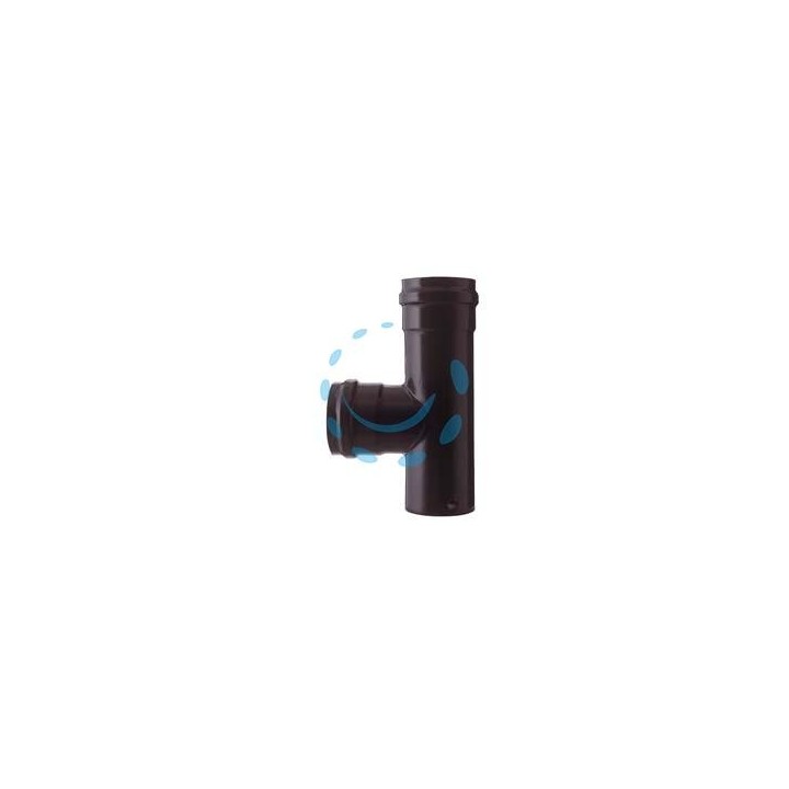 RACCORDO A "T" F/F PER STUFE A PELLET NERO OPACO PESANTE MM.1,2 - ø cm.10