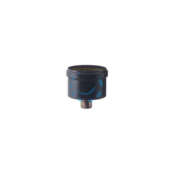 TAPPO SCARICO CONDENSA PER STUFE A PELLET NERO OPACO - ø cm.8, mm.1,2