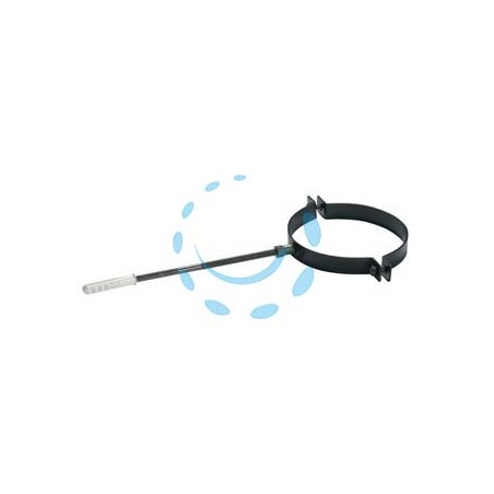 COLLARE PER TUBO STUFE A PELLET IN ACCIAIO VERNICIATO NERO OPACO - ø mm.80