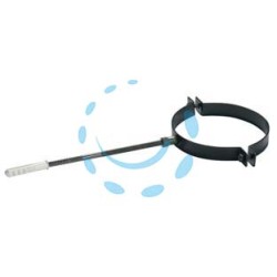 COLLARE PER TUBO STUFE A PELLET IN ACCIAIO VERNICIATO NERO OPACO - ø mm.120