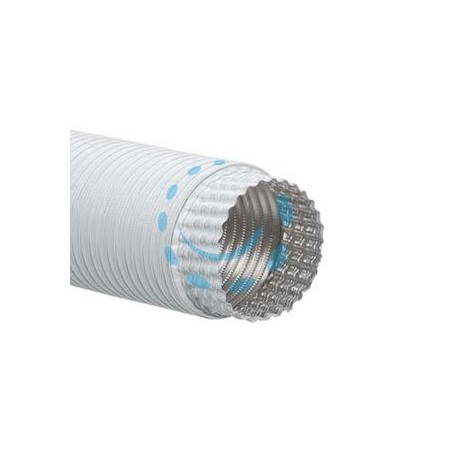 TUBI FLESSIBILI ED ESTENSIBILI IN ALLUMINIO COLORE BIANCO M/F - ø cm.12