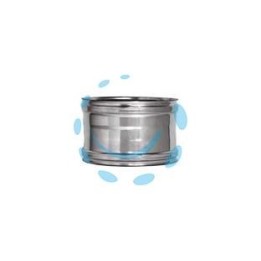RACCORDO PER TUBO ACCIAIO INOX F/F 304 MONOPARETE SPESSORE MM.0,5 - FF ø mm.120