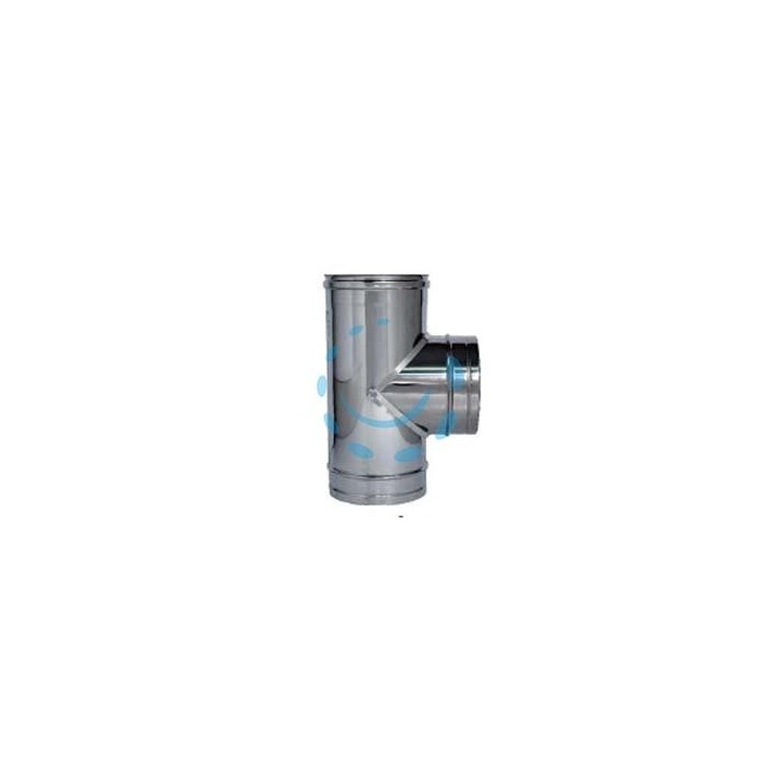 RACCORDO A "T" 90° IN ACCIAIO INOX AISI 304 MONOPARETE SPESSORE MM.0,5 - MMF ø mm.80
