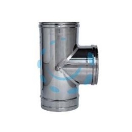 RACCORDO A "T" 90° IN ACCIAIO INOX AISI 304 MONOPARETE SPESSORE MM.0,5 - MFF ø mm.80