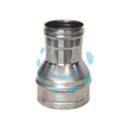 RIDUZIONE PER TUBO ACCIAIO INOX AISI 304 F/M MONOPARETE SPESS. MM.0,5 - F ø mm.120 M ø mm.100