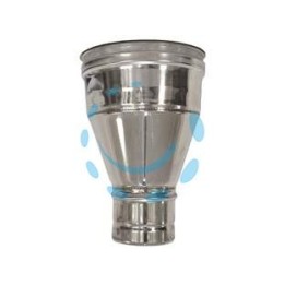 AUMENTO PER TUBO ACCIAIO INOX AISI 304 F/M MONOPARETE SPESSORE MM.0,5 - F ø mm.80 M ø mm.100