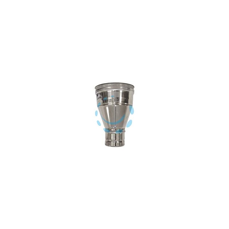 AUMENTO PER TUBO ACCIAIO INOX AISI 304 F/M MONOPARETE SPESSORE MM.0,5 - F ø mm.80 M ø mm.100