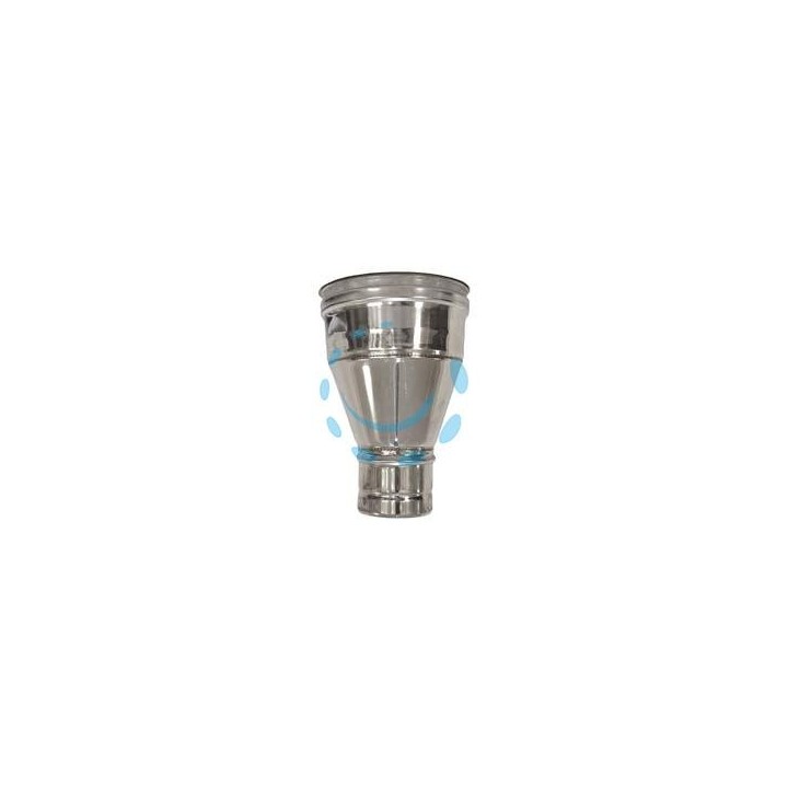 AUMENTO PER TUBO ACCIAIO INOX AISI 304 F/M MONOPARETE SPESSORE MM.0,5 - F ø mm.100 M ø mm.120
