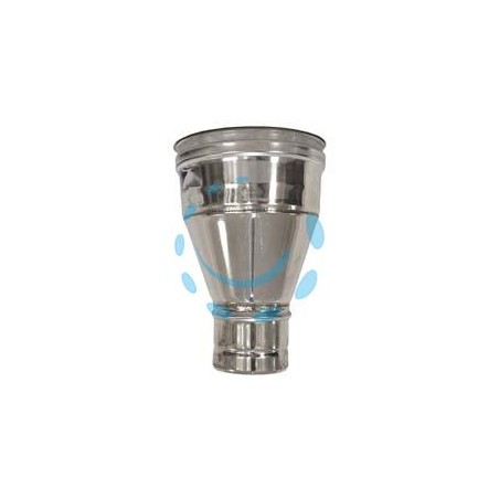 AUMENTO PER TUBO ACCIAIO INOX AISI 304 F/M MONOPARETE SPESSORE MM.0,5 - F ø mm.130 M ø mm.150
