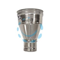 AUMENTO PER TUBO ACCIAIO INOX AISI 304 F/M MONOPARETE SPESSORE MM.0,5 - F ø mm.200 M ø mm.250