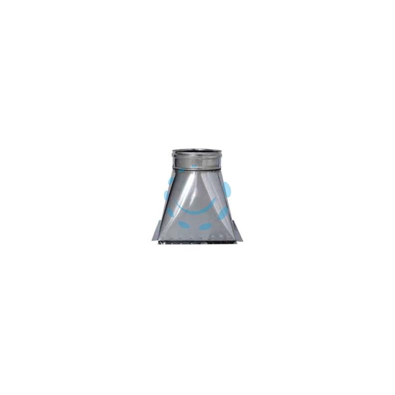 TRAMOGGIA IN ACCIAIO INOX AISI 304 MONOPARETE SPESSORE MM.0,6 - mm.300x300 - ø mm.250 - mm.330h.