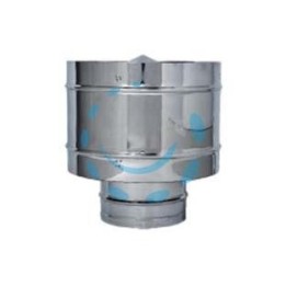 TERMINALE DI SCARICO A BOTTE ACCIAIO INOX AISI 304 MONOPARETE - ø mm.250