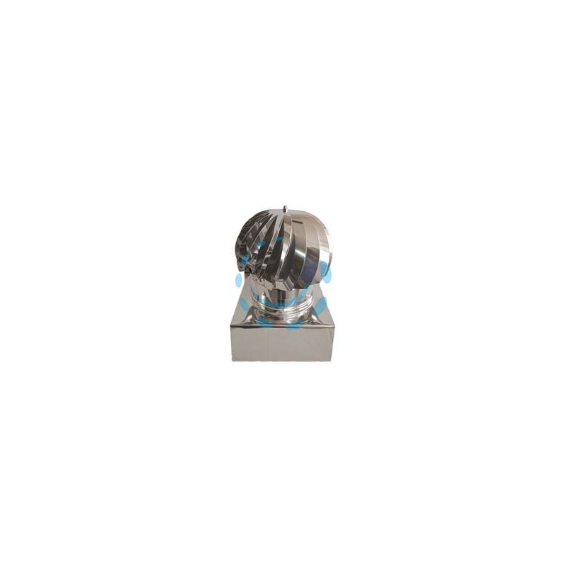 FUMAIOLO TESTA RADIANTE GIREVOLE QUADRO - cm.22x22 in acciaio inox
