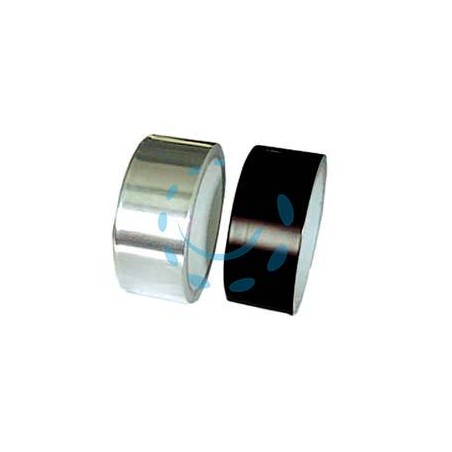 NASTRO ADESIVO IN ALLUMINIO PER ALTE TEMPERATURE - mm.40x9 mt. colore alluminio