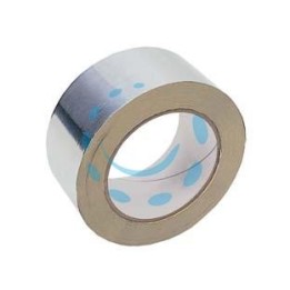 NASTRO ADESIVO IN ALLUMINIO ALTE E BASSE TEMPERATURE - mm.50x45,7 mt. colore alluminio