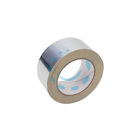 NASTRO ADESIVO IN ALLUMINIO ALTE E BASSE TEMPERATURE - mm.50x45,7 mt. colore alluminio