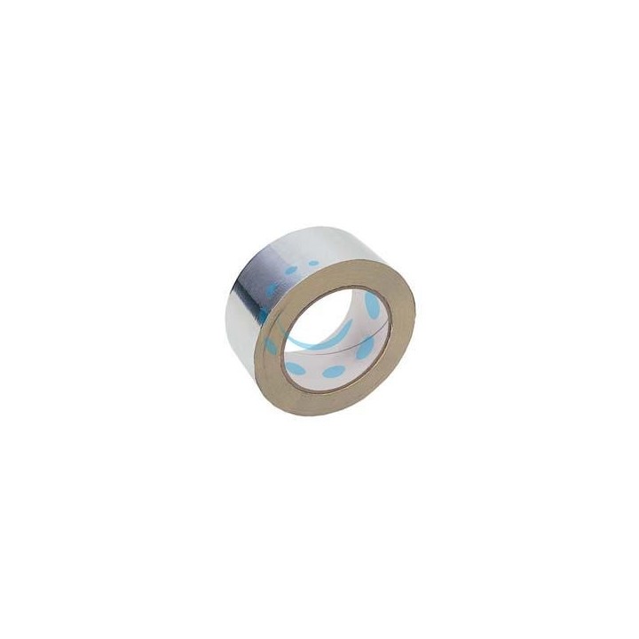 NASTRO ADESIVO IN ALLUMINIO ALTE E BASSE TEMPERATURE - mm.50x45,7 mt. colore alluminio