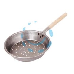 PADELLA PER CASTAGNE CON MANICO IN LEGNO - ø cm.30