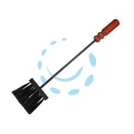 SCOPINO SETOLE NYLON PER CAMINO MANICO LEGNO - cm.55h. (725 BIS)