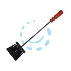 SCOPINO SETOLE NYLON PER CAMINO MANICO LEGNO - cm.55h. (725 BIS)