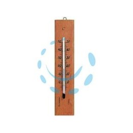 TERMOMETRO LEGNO NATURALE RETTANGOLARE - mm.190x40