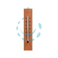 TERMOMETRO LEGNO NATURALE RETTANGOLARE - mm.190x40