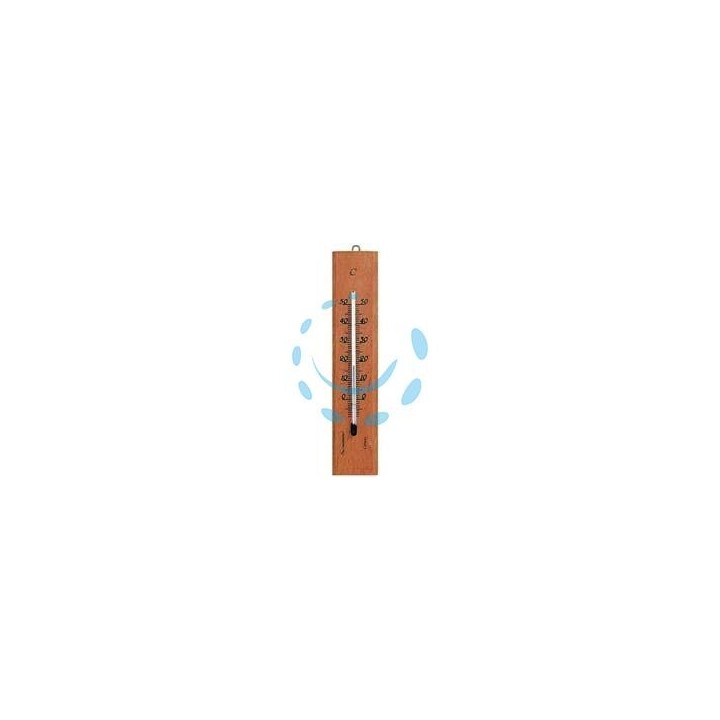 TERMOMETRO LEGNO NATURALE RETTANGOLARE - mm.190x40
