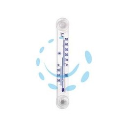 TERMOMETRO IN PLASTICA PER FINESTRA ESTERNO CON VENTOSE - mm.210x28