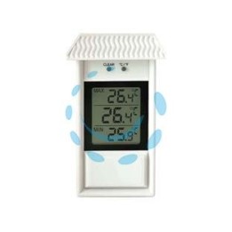 TERMOMETRO PLASTICA MIN/MAX DIGITALE - bianco - mm.150x80