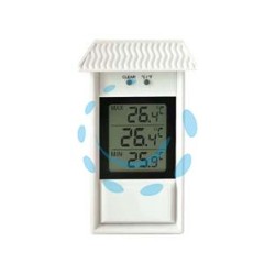 TERMOMETRO PLASTICA MIN/MAX DIGITALE - bianco - mm.150x80