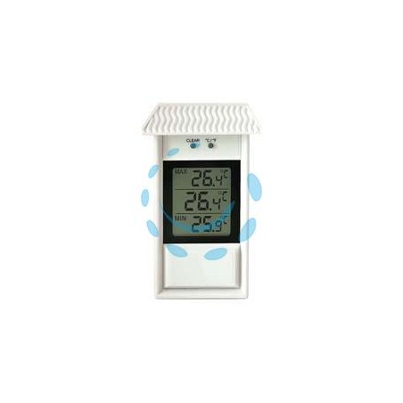 TERMOMETRO PLASTICA MIN/MAX DIGITALE - bianco - mm.150x80