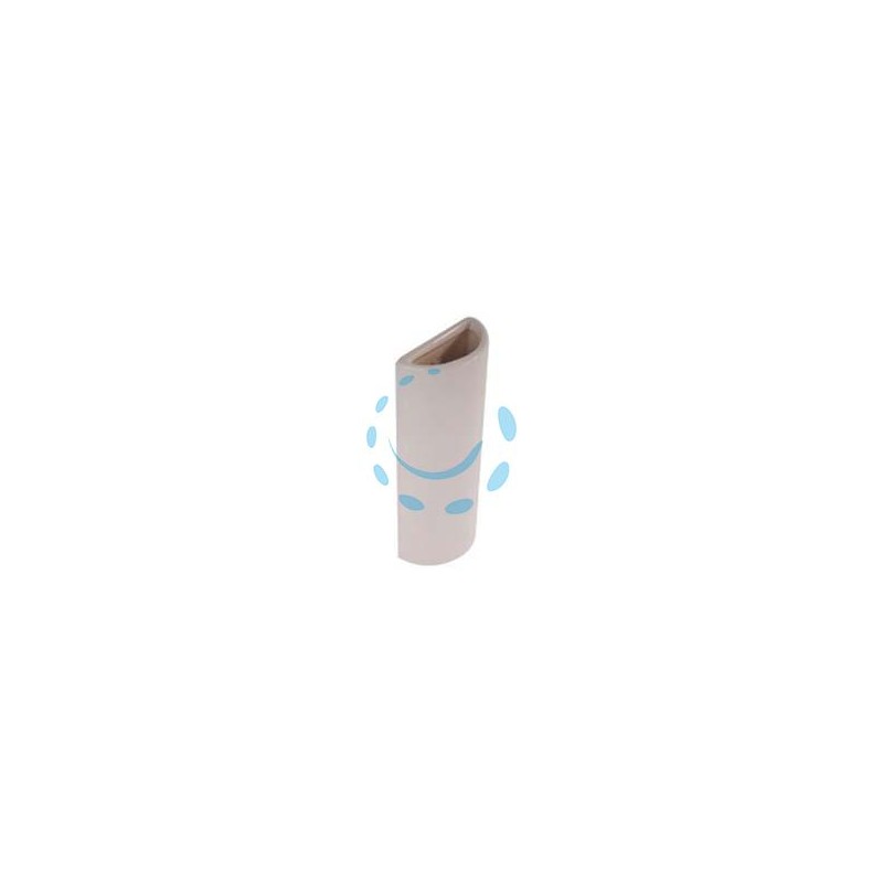 EVAPORATORE SEMITONDO IN CERAMICA - mm 75x38x190h.